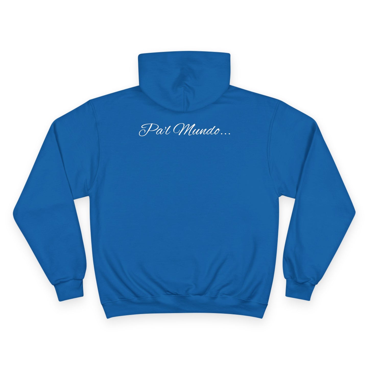 “Pastilla Del Desamor” - Champion Hoodie (P'al Mundo Back Subscript)