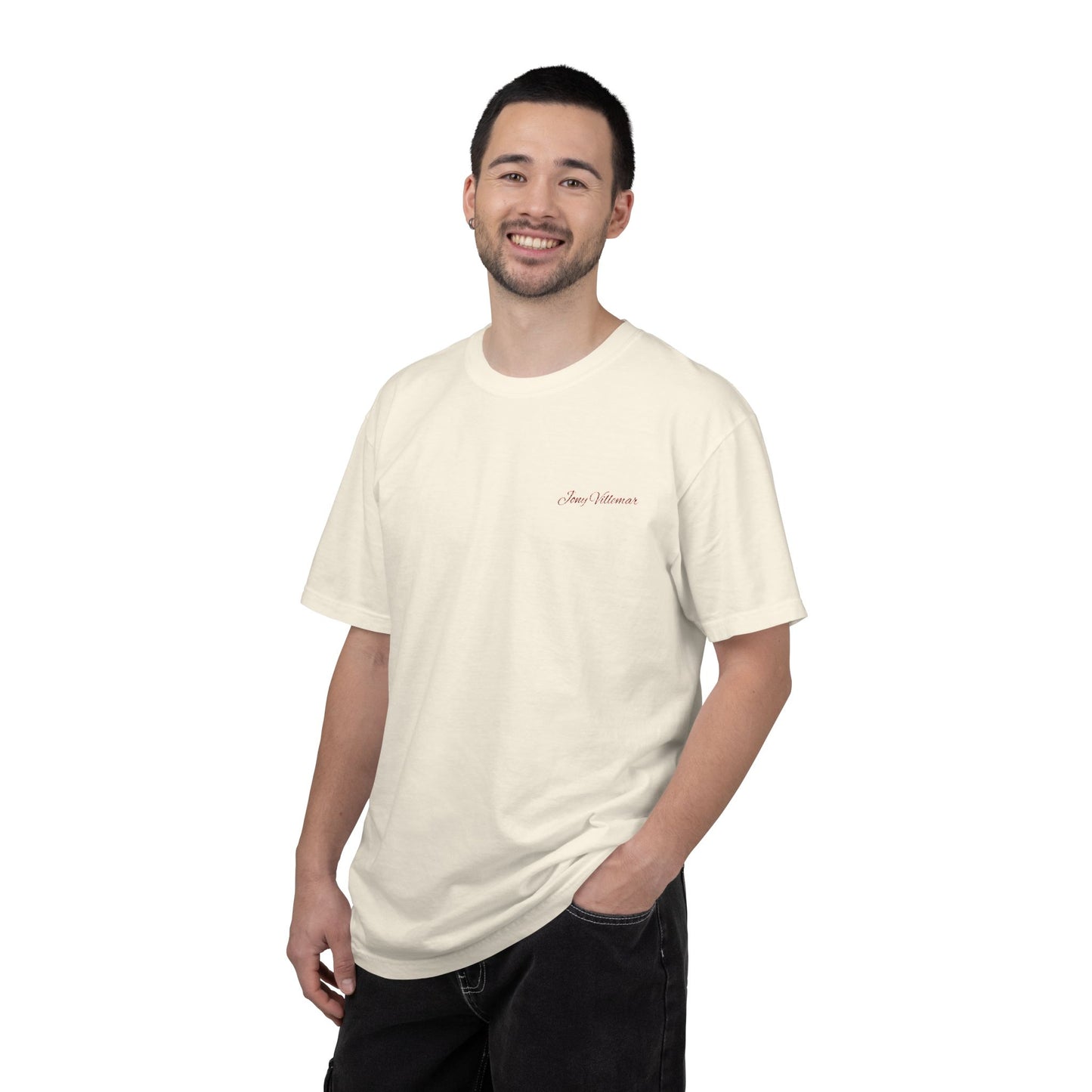 Minimalist 'Jony Villemar' Embroidered T-Shirt