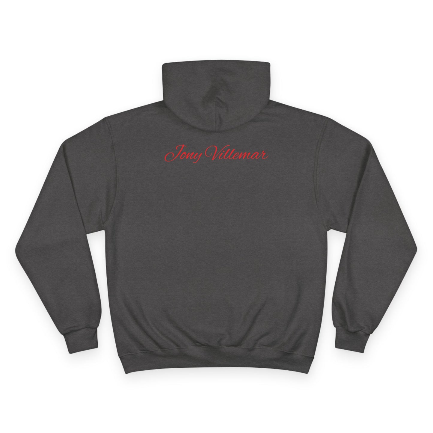 Champion Hoodie - 'Tirando Ritmo' Photo Graphic Pullover (Terry Fleece, Back Script Name)