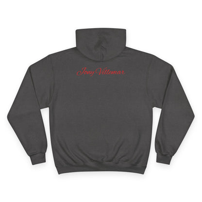 Champion Hoodie - 'Tirando Ritmo' Photo Graphic Pullover (Terry Fleece, Back Script Name)