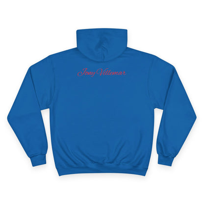 Champion Hoodie - 'Tirando Ritmo' Photo Graphic Pullover (Terry Fleece, Back Script Name)