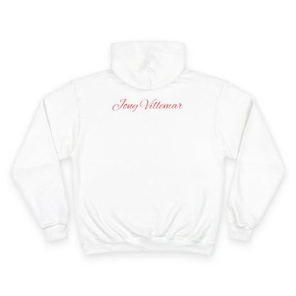 Champion Hoodie - 'Tirando Ritmo' Photo Graphic Pullover (Terry Fleece, Back Script Name)