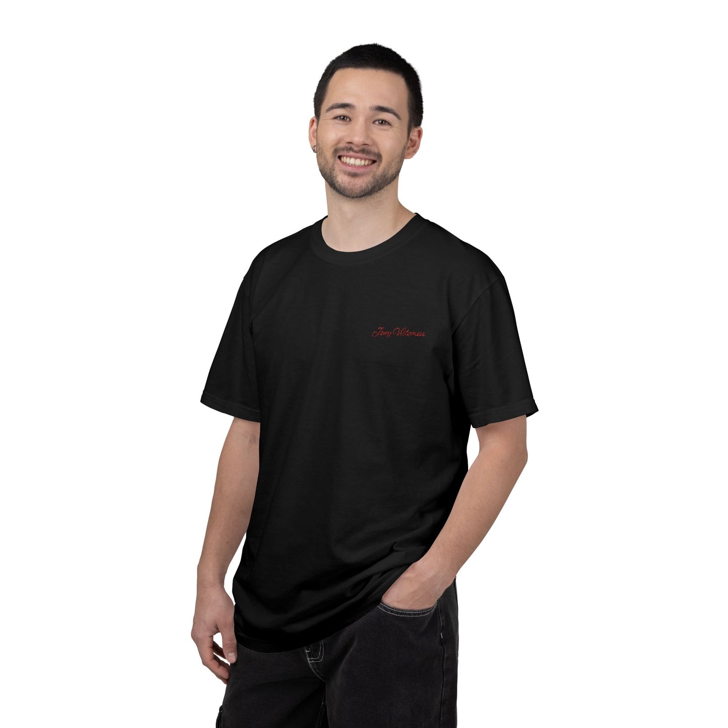 Minimalist 'Jony Villemar' Embroidered T-Shirt