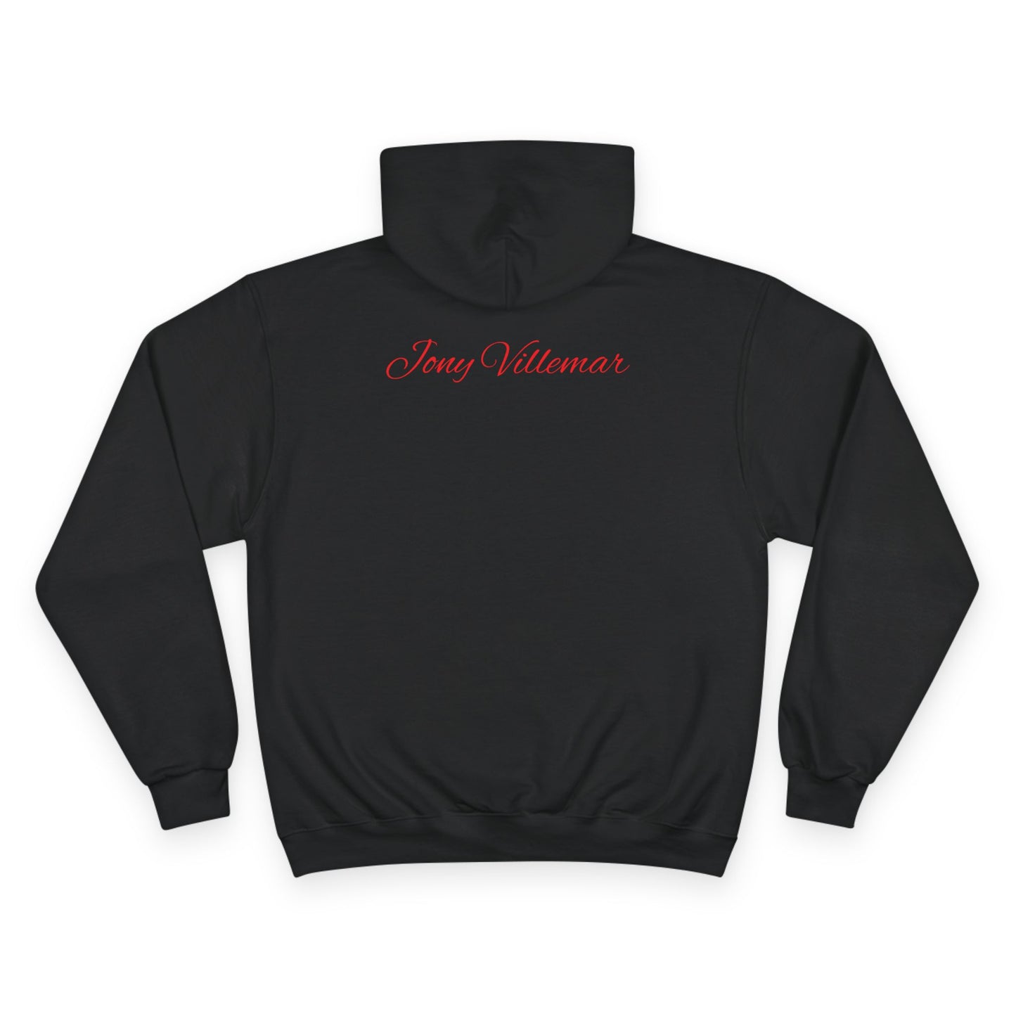 Champion Hoodie - 'Tirando Ritmo' Photo Graphic Pullover (Terry Fleece, Back Script Name)