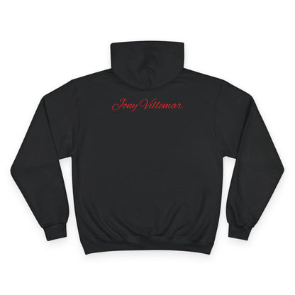 Champion Hoodie - 'Tirando Ritmo' Photo Graphic Pullover (Terry Fleece, Back Script Name)